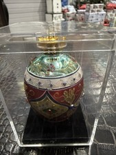 Handcrafted Glass Jeweled Egg Christmas Ornament with Box, Elegant Holiday Decor