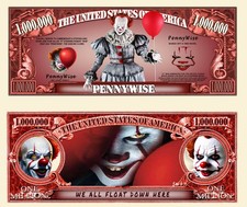 Ça ! BILLET MILLION DOLLAR US Clown PENNYWISE Film Horreur Série Stephen KING IT