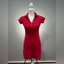 CLEARANCE! Red Vintage Tommy Jeans Y2K Polo Shirtdress Size S VGUC