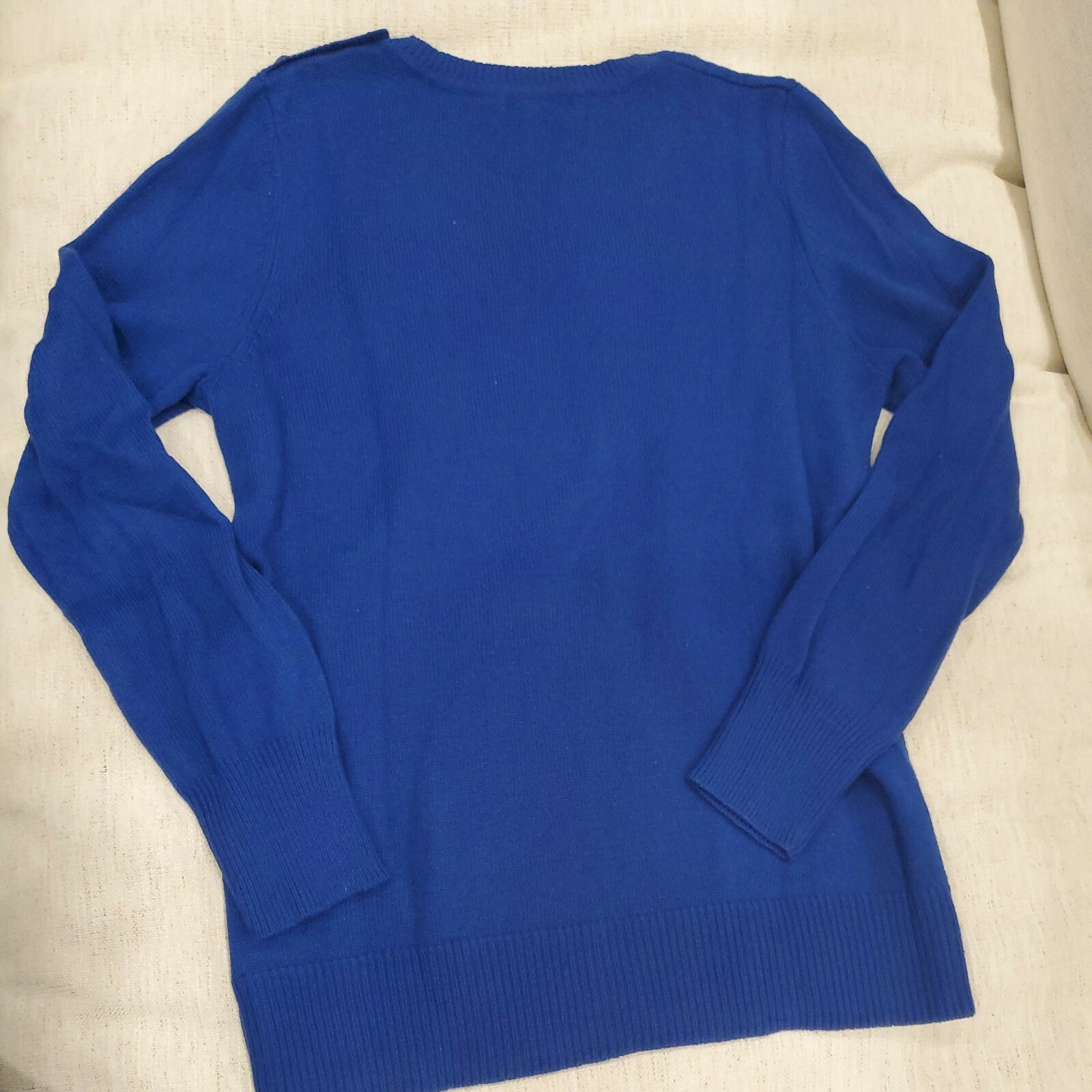 Gap Pullover Sweater Blue Button Accents Medium - image 2
