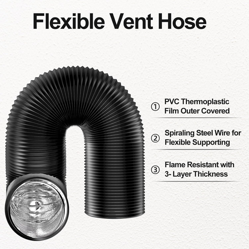 Vent Hose Flexible PVC Aluminum Foil Ducting Dryer Vent Hose for HVAC Ventilatio - Picture 3 of 8