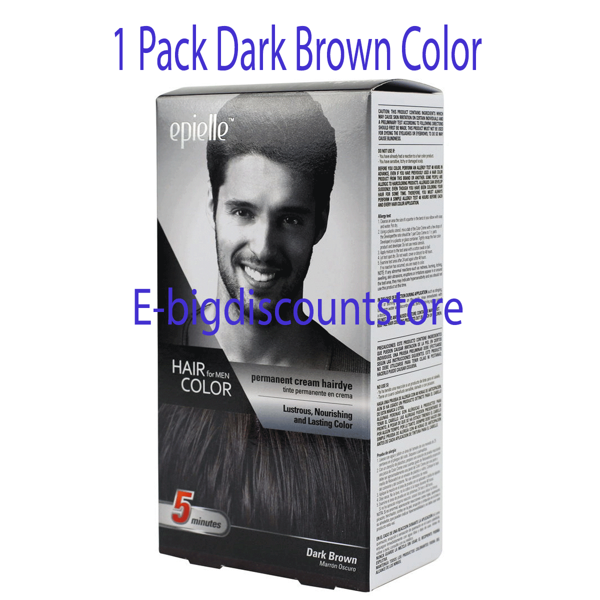 Dark Brown Color For Men Epielle Permanent Hair Dye In 5 Min Look