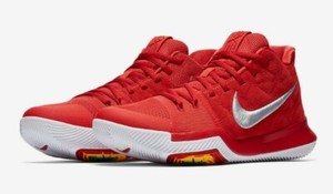 kyrie shoes red and white