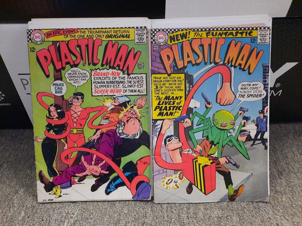 Plastic Man 1966 1 And 2 Set G/VG complete Lot 1st Appearance DC