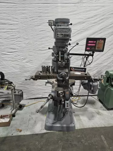 Bridgeport Mill 1 HP 36 inch DRO Power Feed Collets Chrome Ways 6" Vise Milling