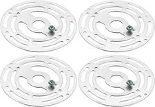 PATIKIL 4" Light Fixture Mounting Bracket, 4 Pack Crossbar Round Silver 