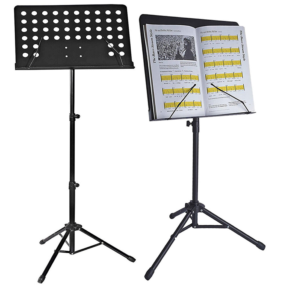 Height Adjustable Music Stand Orchestra Choir Book Holder Tripod Mic Stand New ！