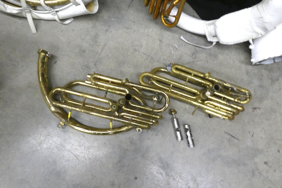Lot of Fiberglass BBb Sousaphone Parts eBay