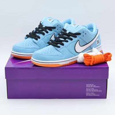 BQ6817-401 Nike SB Dunk Low Club 58 Gulf Racing Blue Chill Safety Orange (Homme) - Photo 1/4