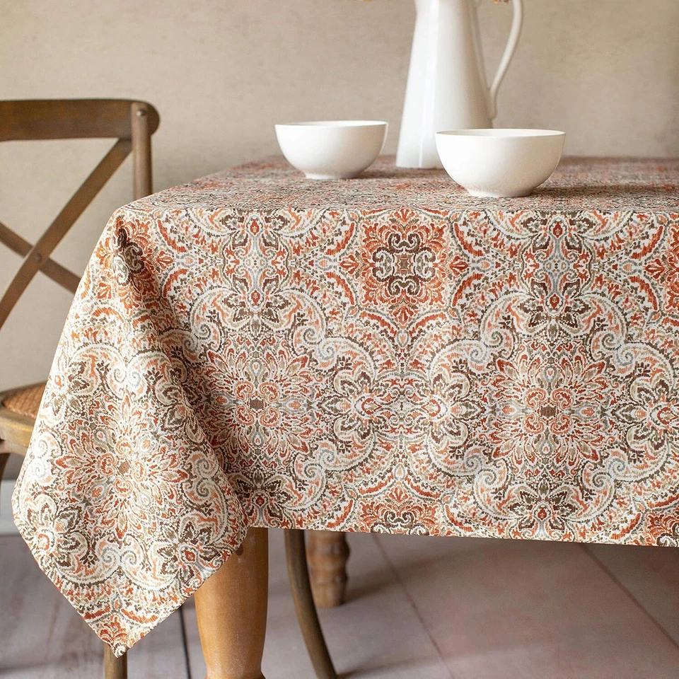 Echo Spillproof Fabric Tablecloth for Fall Harvest and Thanksgiving 60" x 104... - Image 2 of 3