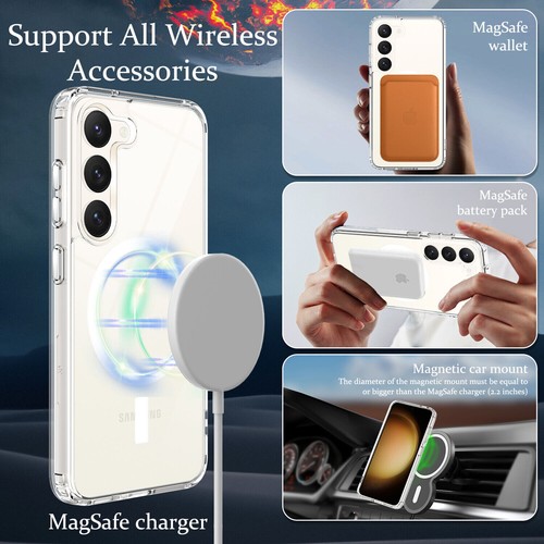 Tough Shield Clear Case with MagSafe Magnetic Ring for Samsung Galaxy S22 Plus - 第 5/12 張圖片