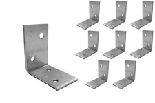Corner Bracket L Shape 90 Degree Right Metal Galvanised 40x40x25x2.0mm - 15pcs