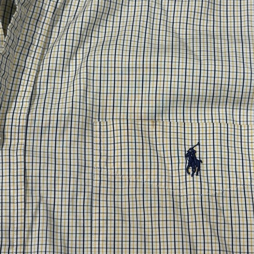 RALPH LAUREN Yellow Checkered BUTTON SHIRT Size Large Blaire - Picture 4 of 8