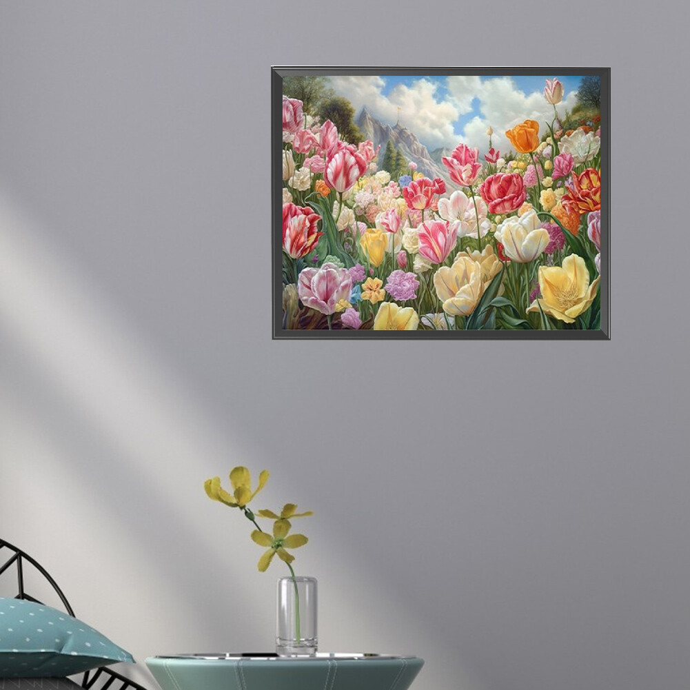 5D DIY Full Square Drill Diamond Painting Flowers Mountain Decor ...