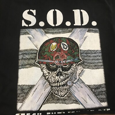 S.O.D. SOD STORMTROOPERS OF DEATH SOD BLACK crop T-SHIRT Medium | eBay