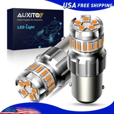 2x 1156 BA15S Amber LED Tail Brake Stop Backup Reverse Turn Signal Light Bulbs K