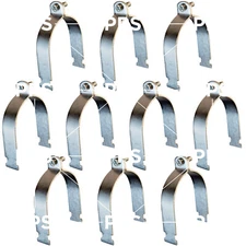 Highcraft 2"in Pipe Electro Galvanized Steel Strut Pipe Clamp Plumbing 10 Pack