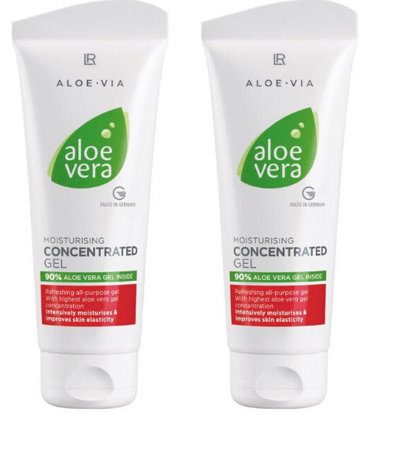 2xLR Aloe VIA Aloe Vera Concentrated Feuchtigkeitsspendendes Gelkonzentrat 100m