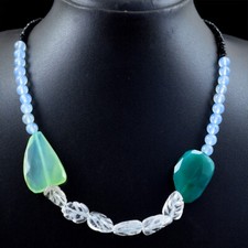 150.00 Cts Natural Faceted Spinel  Mix Gem Untreated Beads Necklace NK 42E98