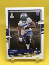 2020 Panini Donruss Optic Football TERRELL LEWIS Base Rookie Card RC #141 RAMS