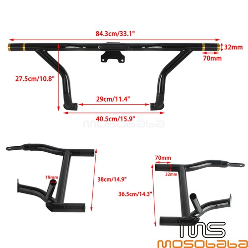 Highway Crash Bar & Saddlebag Guard For Harley Road Glide FLTR Street Glide FLHX - Foto 2 di 37
