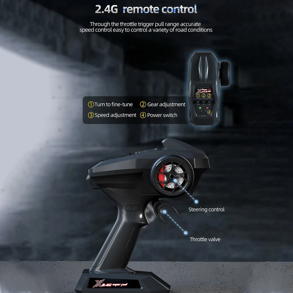 4WD 1:16 RC Car Remote Control High Speed 70KM/H Brushless Brushed Truck for Kid - Image 4 of 4