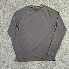 Smartwool Baselayer Shirt Mens M Brown Crewneck Long Sleeve Lightweight