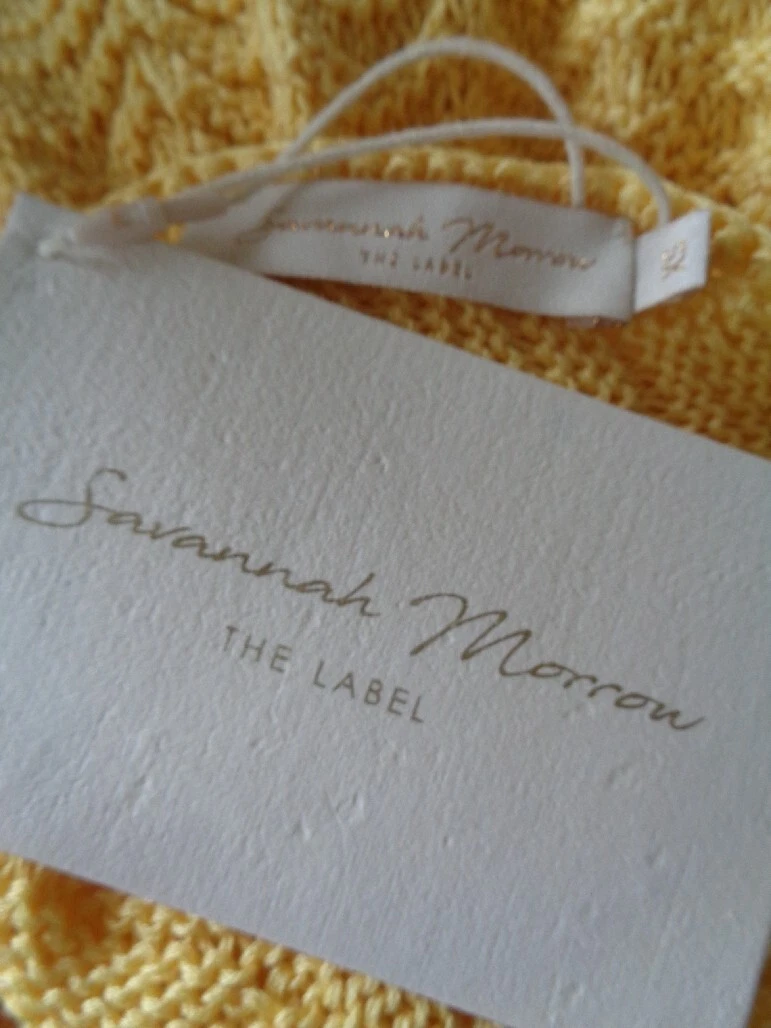 VALENTINO SAVANNAH MORROW NUOVISSIMO ABITO MIDI GIALLO ALL'UNCINETTO 'VALENTINA' TAGLIA XS