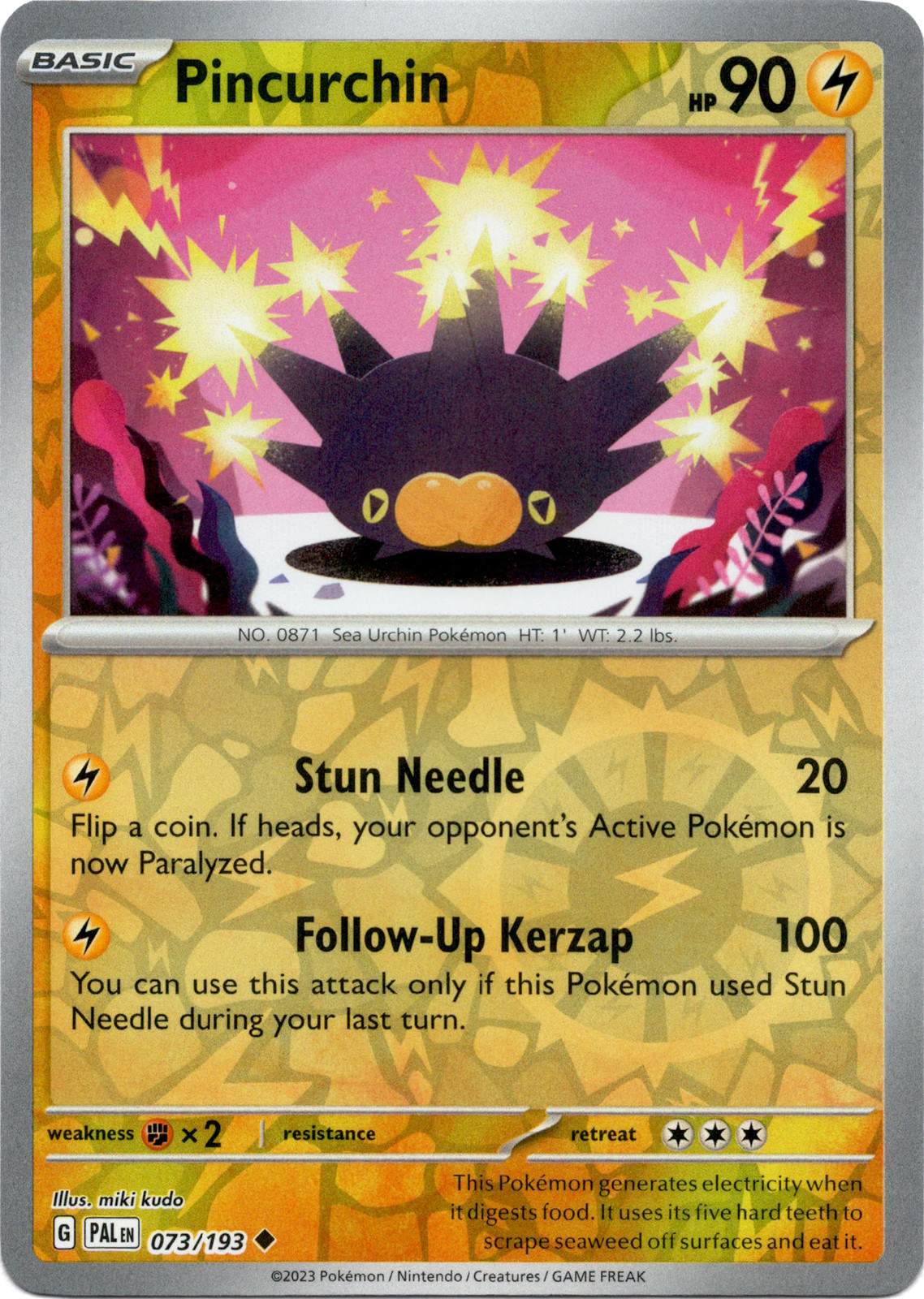 Pincurchin - 073/193 - Paldea Evolved - Reverse Holo
