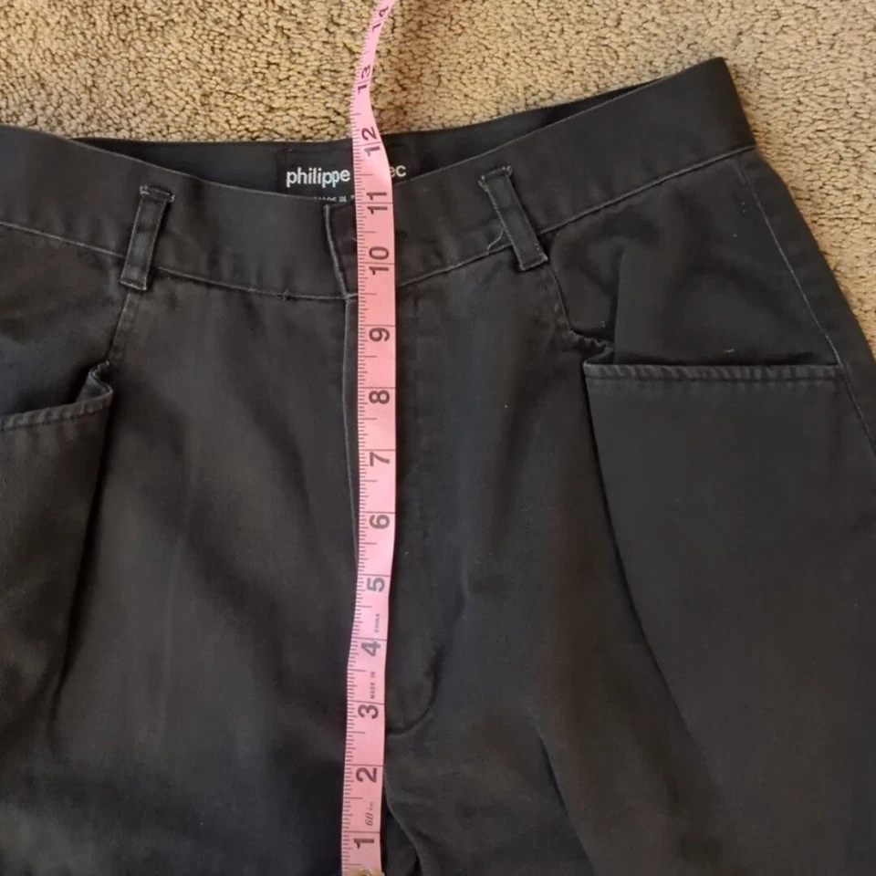 Vintage Philippe Adec Steampunk French Denim Size 38 Missing Button 26" Waist - Image 4 of 4