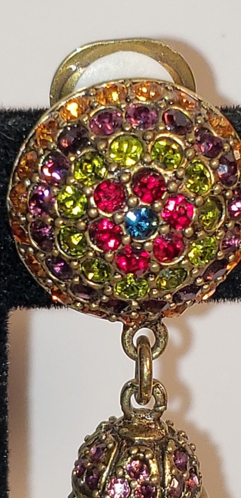 Heidi Daus Interchangeable DANGLING Earrings Clip… - image 10