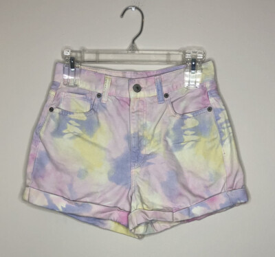 AMERICAN EAGLE WOMEN'S MULTI-COLORED MOM SHORTS SIZE 2