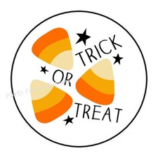 30 TRICK OR TREAT HALLOWEEN ENVELOPE SEALS LABELS STICKERS PARTY FAVORS 1.5"