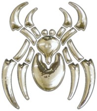 3D-Chrome-Sticker Spinne 45 x 40 mm  Auto Aufkleber