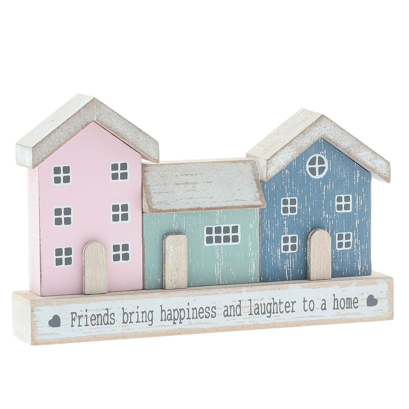 Shudehill Giftware Love Lane 3 House Friends Plaque