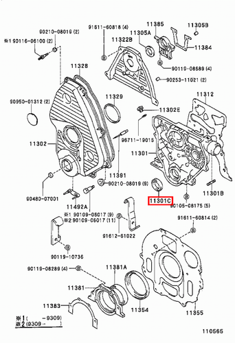 Genuine Hilux LN167 LN166 LN165 LN157 LN155 2L 5L 3L Front Crankshaft Oil Seal - Picture 3 of 20