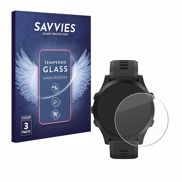 3X Savvies Schutzglas FüR Garmin Forerunner 945 Echt Glas Panzer Display 9H-image