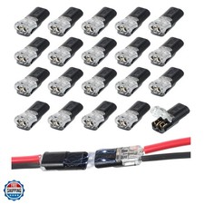 20PCS Double Wire Plug in Connector, Led Light Strip Connectors, 2-Pin Low Vo...