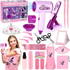 Hair Salon Toys for Girls, 40Pcs Girl Beauty Salon Playset Pretend Hair Styli...