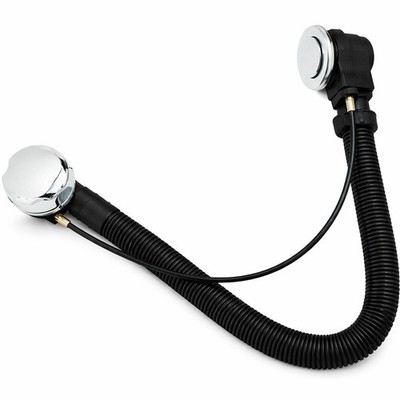 Deva Pop Up Badewannenablauf 1 1/2 Zoll chrom PUW200 Überlauf Flexrohr