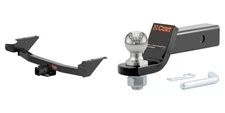 CURT Trailer Hitch Tow Kit 2in Receiver, 2in Ball Mount, Pin & Clip - 13576