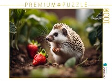 CALVENDO Puzzle Igel unterwegs im Erdbeerbeet 1000 Teile Lege-Gr e 64x48cm Fo