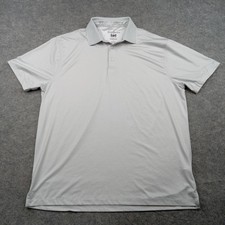Hickey Freeman Polo Shirt Mens Large Gray Golf Short Sleeve Performance Stretch