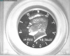 2001-S SILVER KENNEDY HALF DOLLAR, PCGS PR-69 DCAM