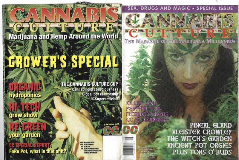 2 CANNABIS CULTURE MAGAZINE LOT 1999, 2001 CANADA, SEX, WITCHCRAFT, POT GROWING