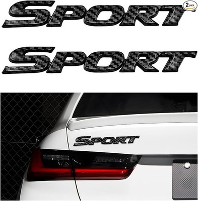 2 PCS 3D Sport Sticker for Car, Automotive Edition Emblem Decals Carbon Fiber