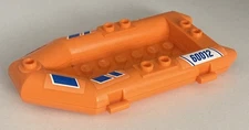 1x Lego Boat 11x6x1 Orange Inflatable Boat Small Sticker 60012 30086c01pb05