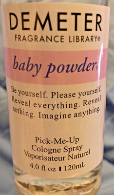 Demeter Fragrance Library BABY POWDER Cologne Natural Spray Big! 4oz 120ml