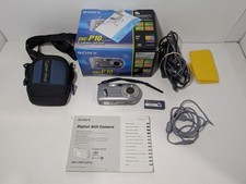 Sony Digital Camera Cybershot DSC-P10 5.0MP Case Cords Works Needs New Battery