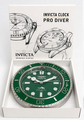 Invicta Pro Diver Wall Clock  Green brand new Mint Condition Fast Ship 